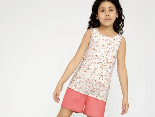 Name It bright white top blomster